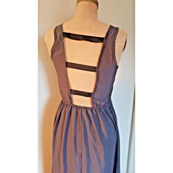 Tea n Rose maxi long gray cut out strappy back straight tank tunic maxi dress S - Picture 6 of 11